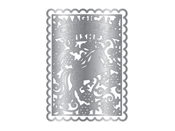 Magical Christmas Unicorn Create-a-Card Metal Die Set