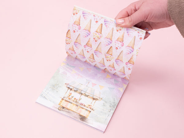 Life is Sweet - Pastel Pearlescent Vintage Ice Cream Paper Pad 6