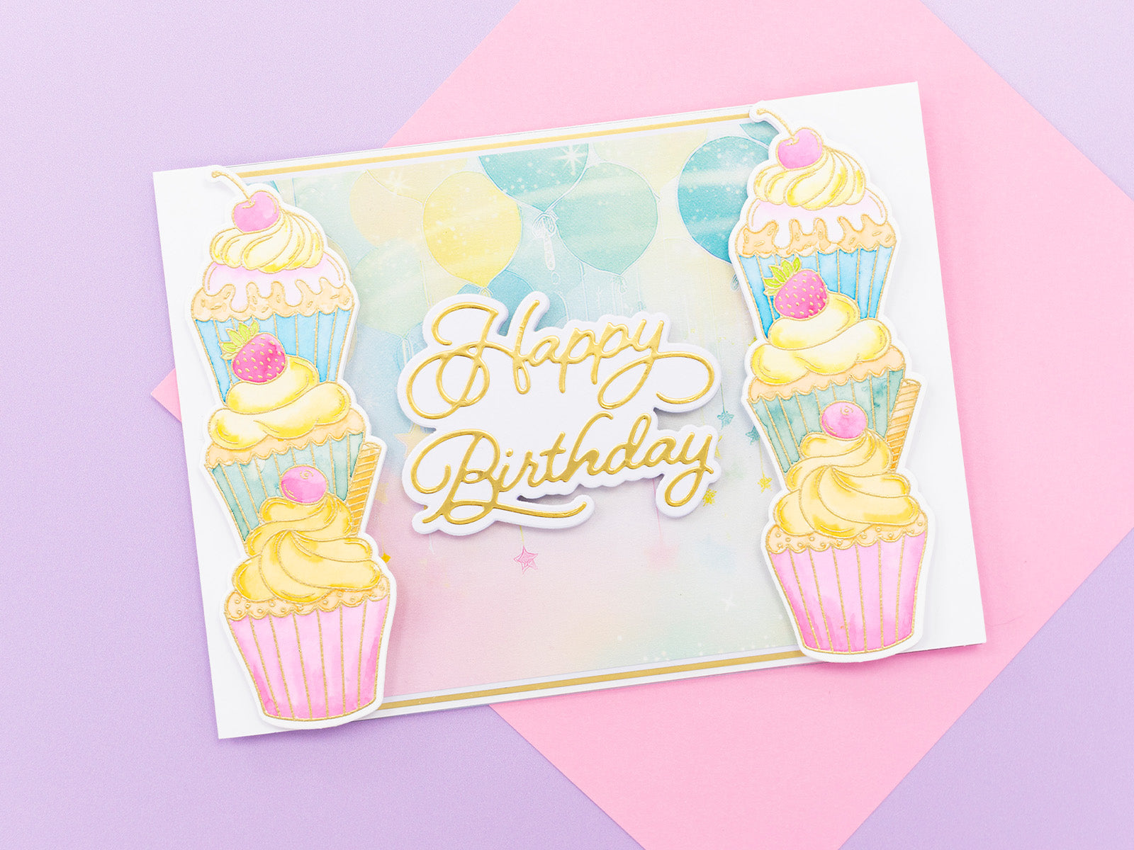 Cupcake Stack Stamp & Metal Die