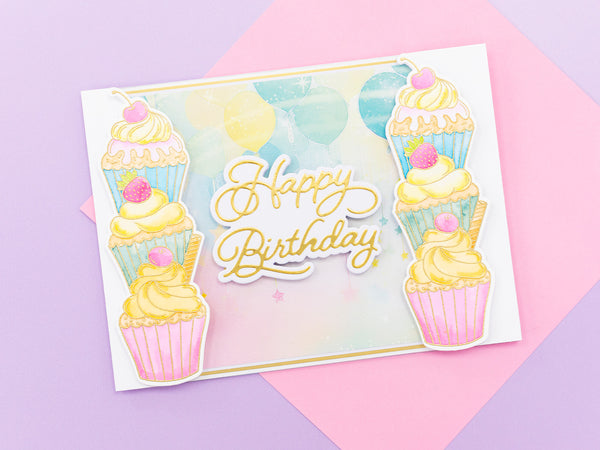 Cupcake Stack Stamp & Metal Die