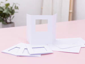 Crafter's Companion - C6 White Trifold Square Aperture Cards & Envelopes 10pk