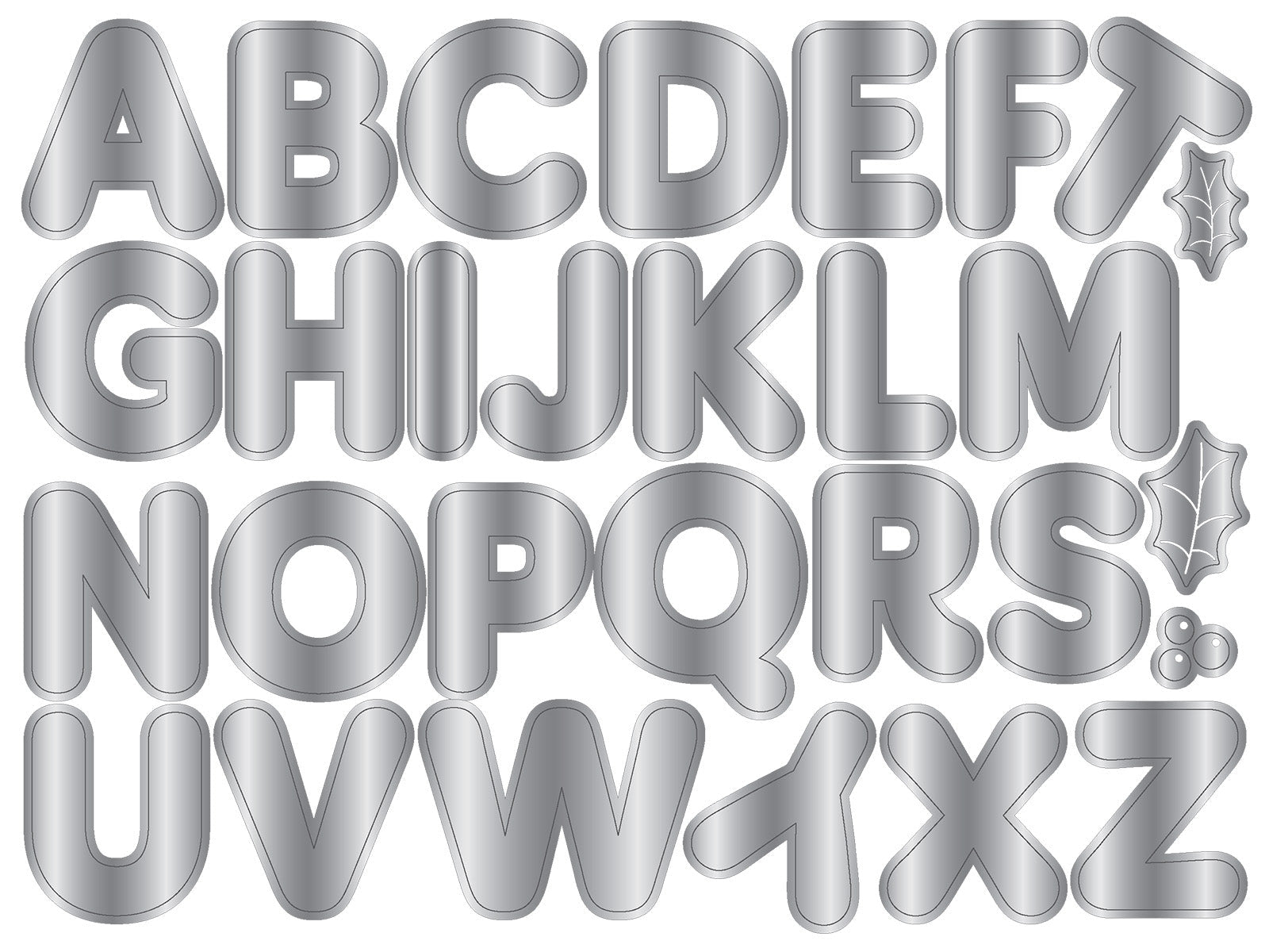 Candy Cane Alphabet Stencil & Metal Die Set