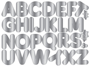 Candy Cane Alphabet Stencil & Metal Die Set