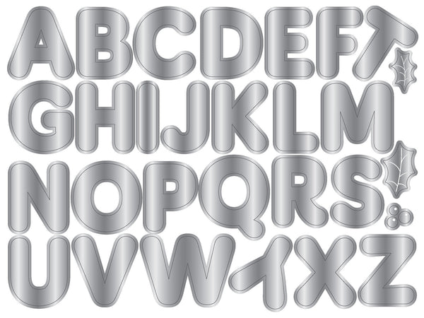 Candy Cane Alphabet Stencil & Metal Die Set
