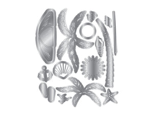 Retro Vacay - Beach Scene Metal Die Set