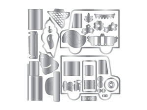 3D Ice Cream Van Metal Die & Stencil Set