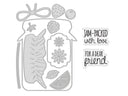 Jam Jar Shaped Stamp & Metal Die Set