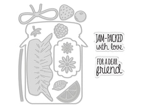 Jam Jar Shaped Stamp & Metal Die Set