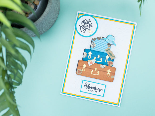 Retro Vacay - Travel Stamps 2D Embossing Folder 5