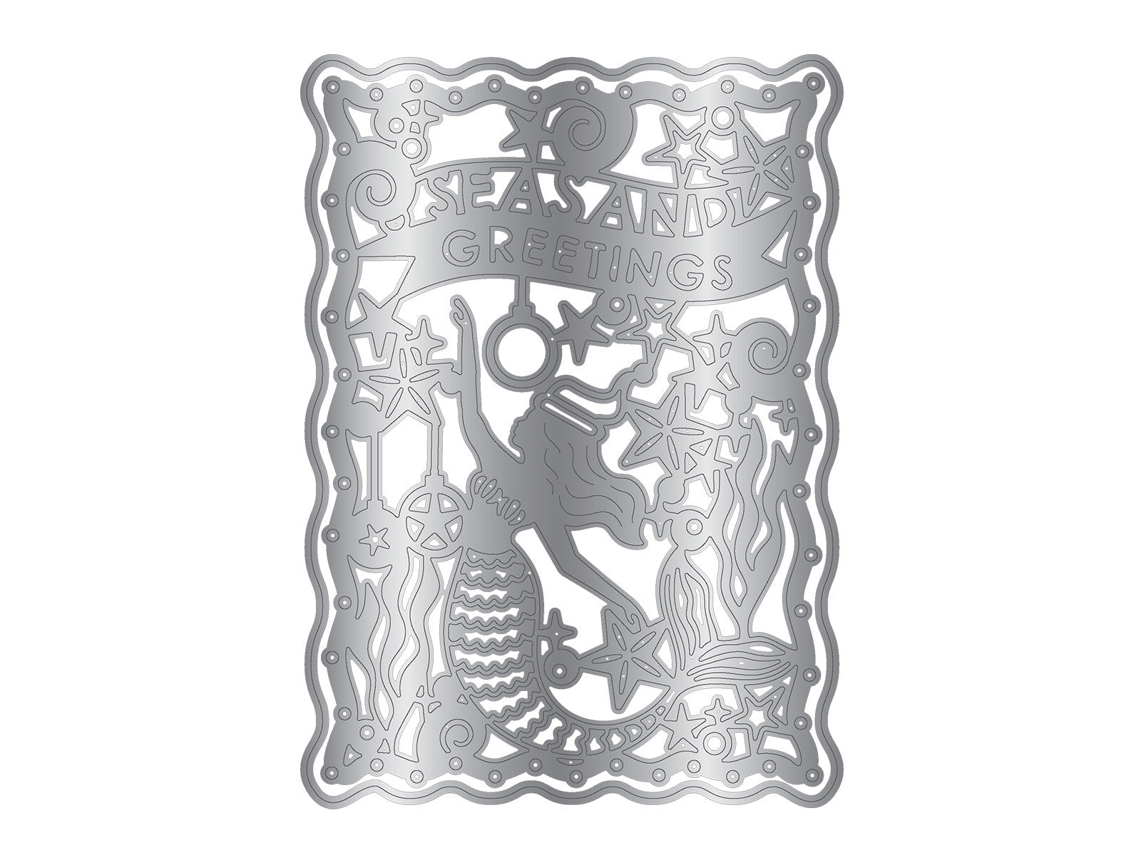 Christmas Mermaid Create-a-Card Metal Die Set