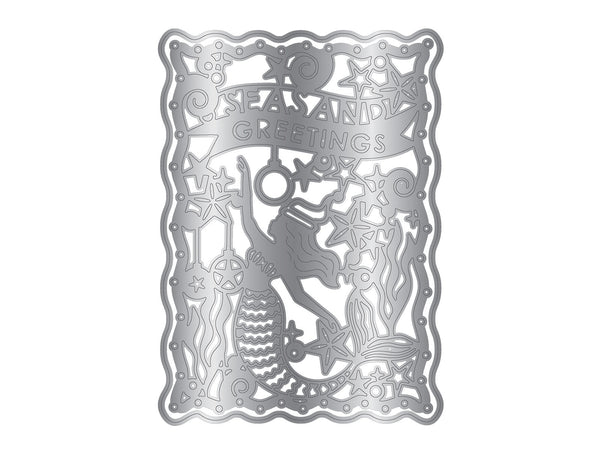 Christmas Mermaid Create-a-Card Metal Die Set