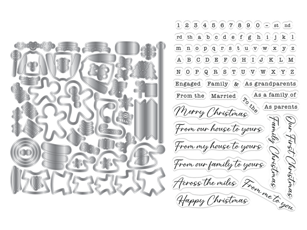 Personalisable Christmas Characters Stamp & Die Set