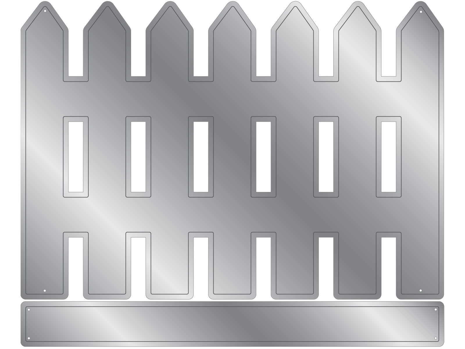 Nature's Garden Summer Garden - Picket Fence Metal Die Set