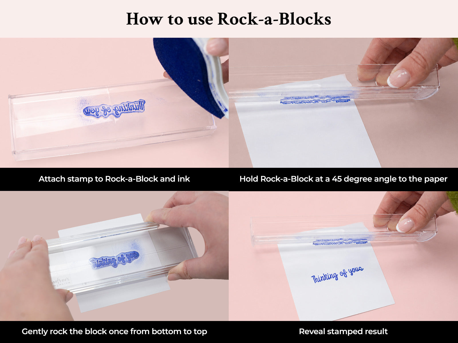 Clear Rock-A-Blocks - Set of 2 Stamping Blocks