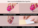 Crafter’s Companion Glue Tape Pen & Refill Pack – Straight (2 Pack)