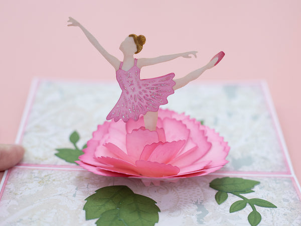 Pop Out Ballerina & Flowers Metal Die Set