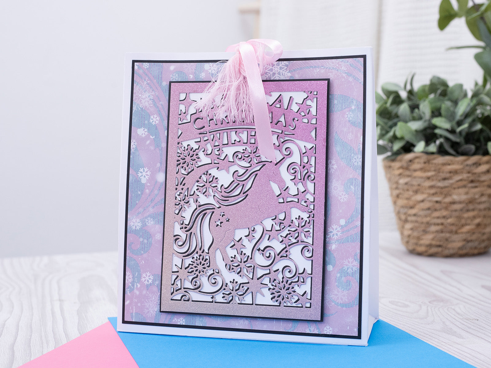 Magical Christmas Unicorn Create-a-Card Metal Die Set