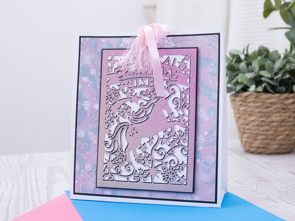 Magical Christmas Unicorn Create-a-Card Metal Die Set