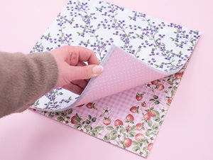 Berry Bliss - Vintage Berries Linen Paper Pad 12" x 12"