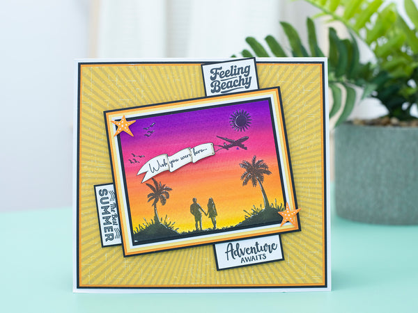 Retro Vacay - Island Paradise Scene Stamp Set