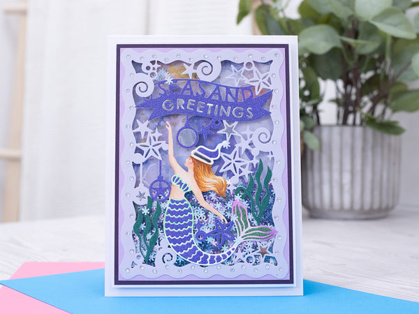 Christmas Mermaid Create-a-Card Metal Die Set