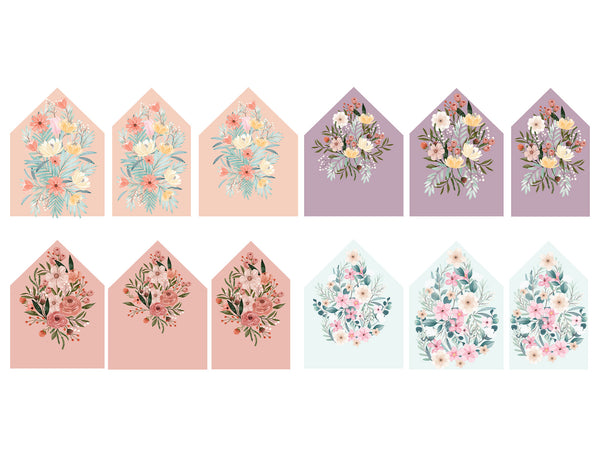 Floral Stamps, Metal Dies and Envelope Liners