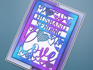 Sending Love Interchangeable Sentiment Create-a-Card Metal Die Set