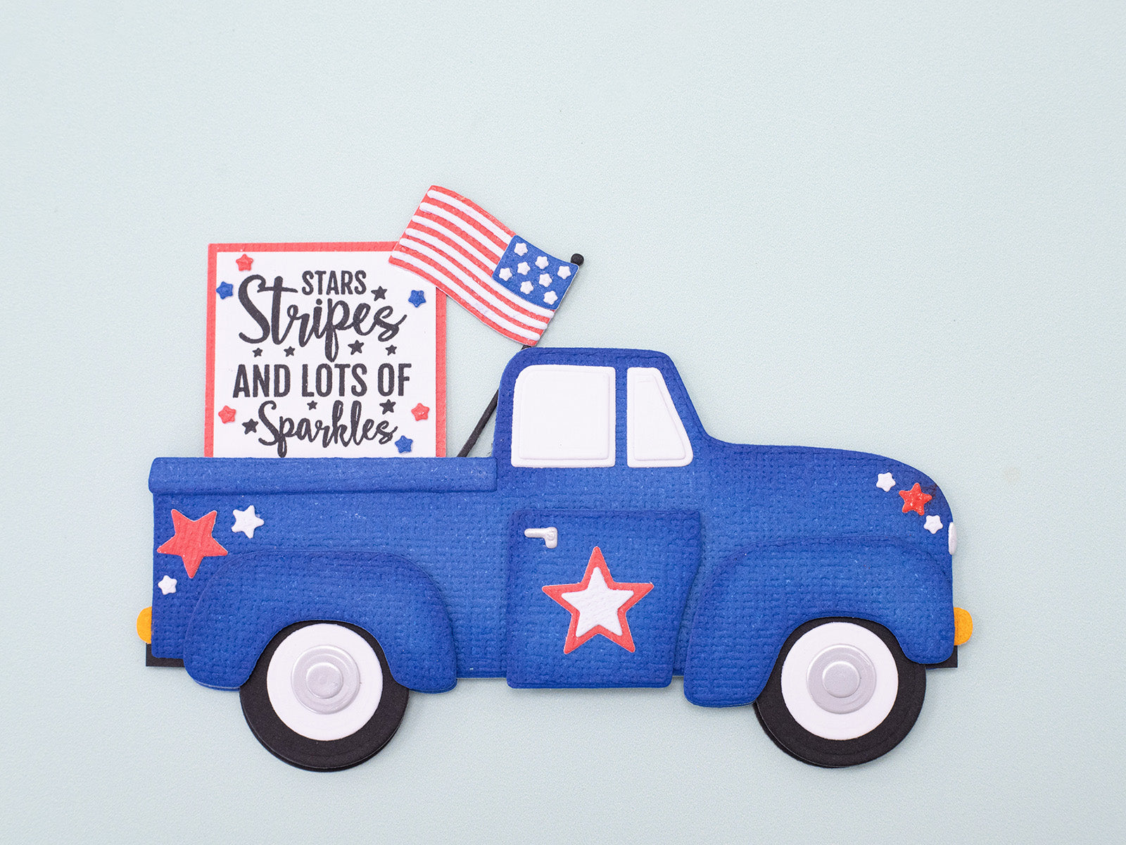 Stars & Stripes - Red, White & Blue Linen Card A4 Pack