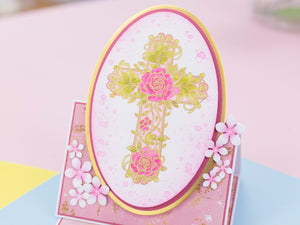 Floral Cross Stamp & Metal Die Set