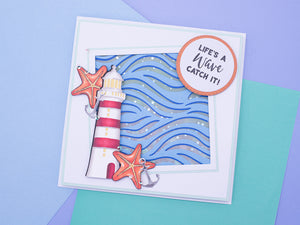 Waves Create-a-Card Metal Die Set