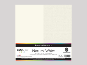 Arden Creative Studio Premium Cardstock Natural White 12" x 12" - 20 Pack