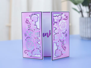 Florals & Swirls Metal Die & Foil Rub Ons