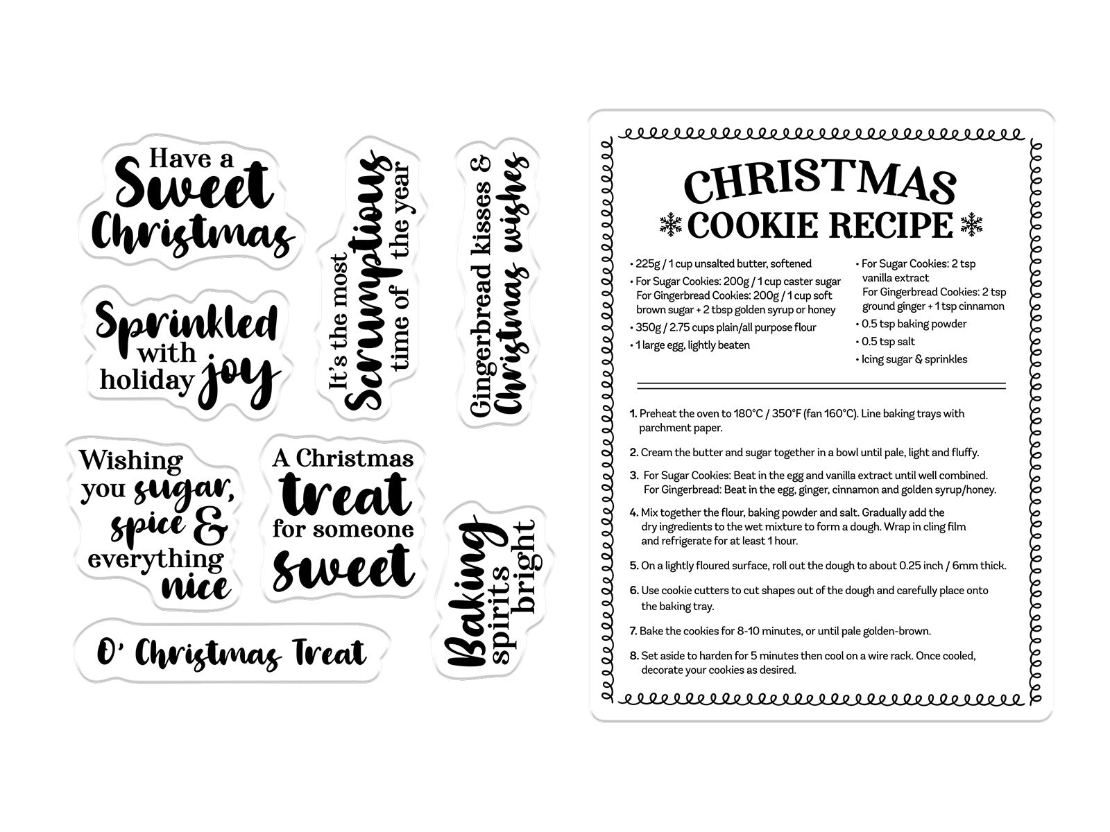 Christmas Cookies Stamp & Metal Die Set