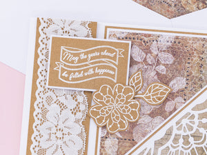 Sara Signature Antique Lace - Banners & Heartfelt Sentiments Stamp Set