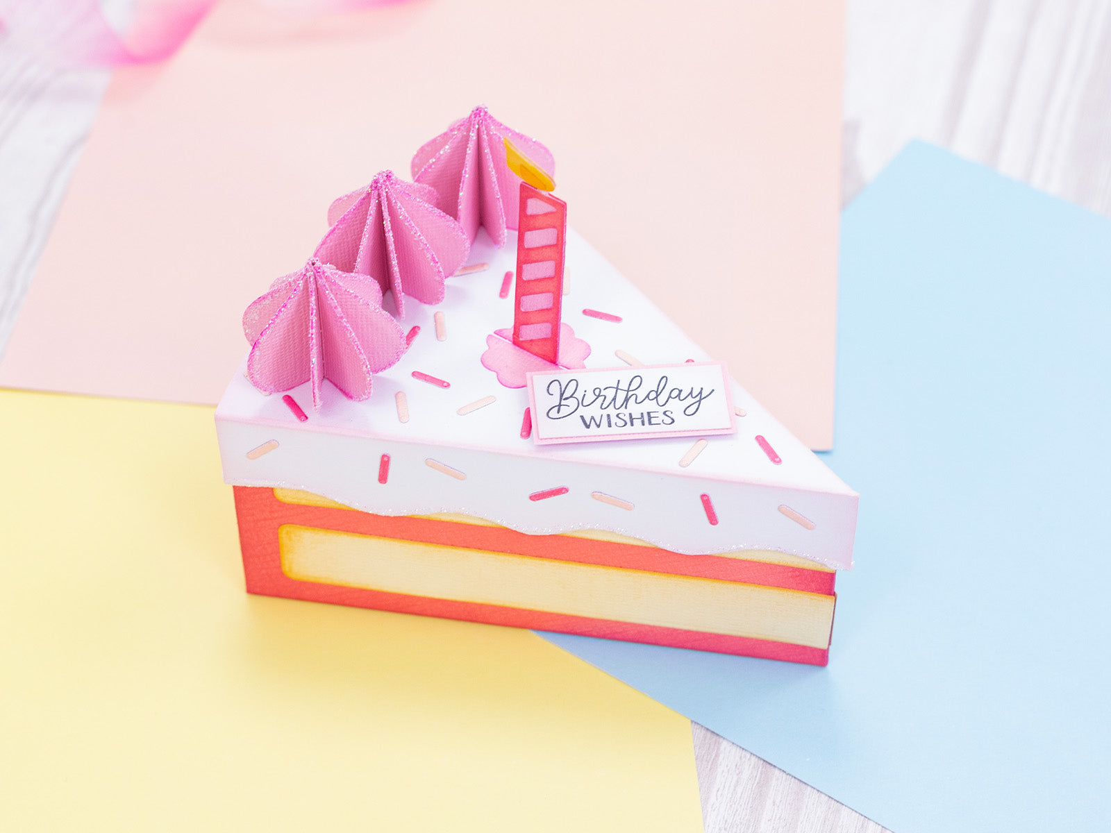 Crafter's Companion Birthday Celebrations Photopolymer Stamp, Die and Stencil - Birthday Cake Treat Box