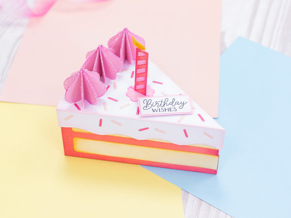 Crafter's Companion Birthday Celebrations Photopolymer Stamp, Die and Stencil - Birthday Cake Treat Box
