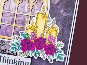 Sara Signature Thorn & Bloom Stamp & Die Set - Rose Candles