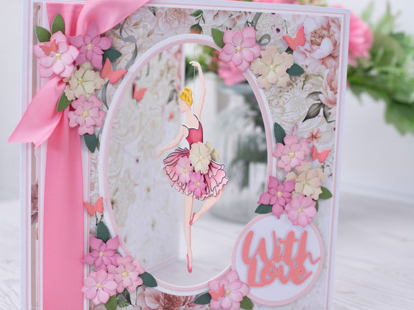 Floral Ballerina Stamp & Metal Die Set