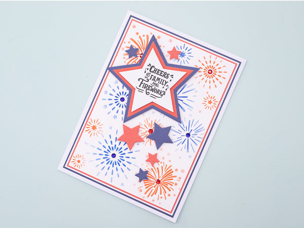 Stars & Stripes - Fourth of July Sentiment Stamp Set