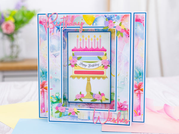 Crafter's Companion Birthday Celebrations Photopolymer Stamp & Die - Celebration Cake