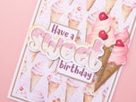 Life is Sweet - Pastel Pearlescent Vintage Ice Cream Paper Pad 6" x 6"