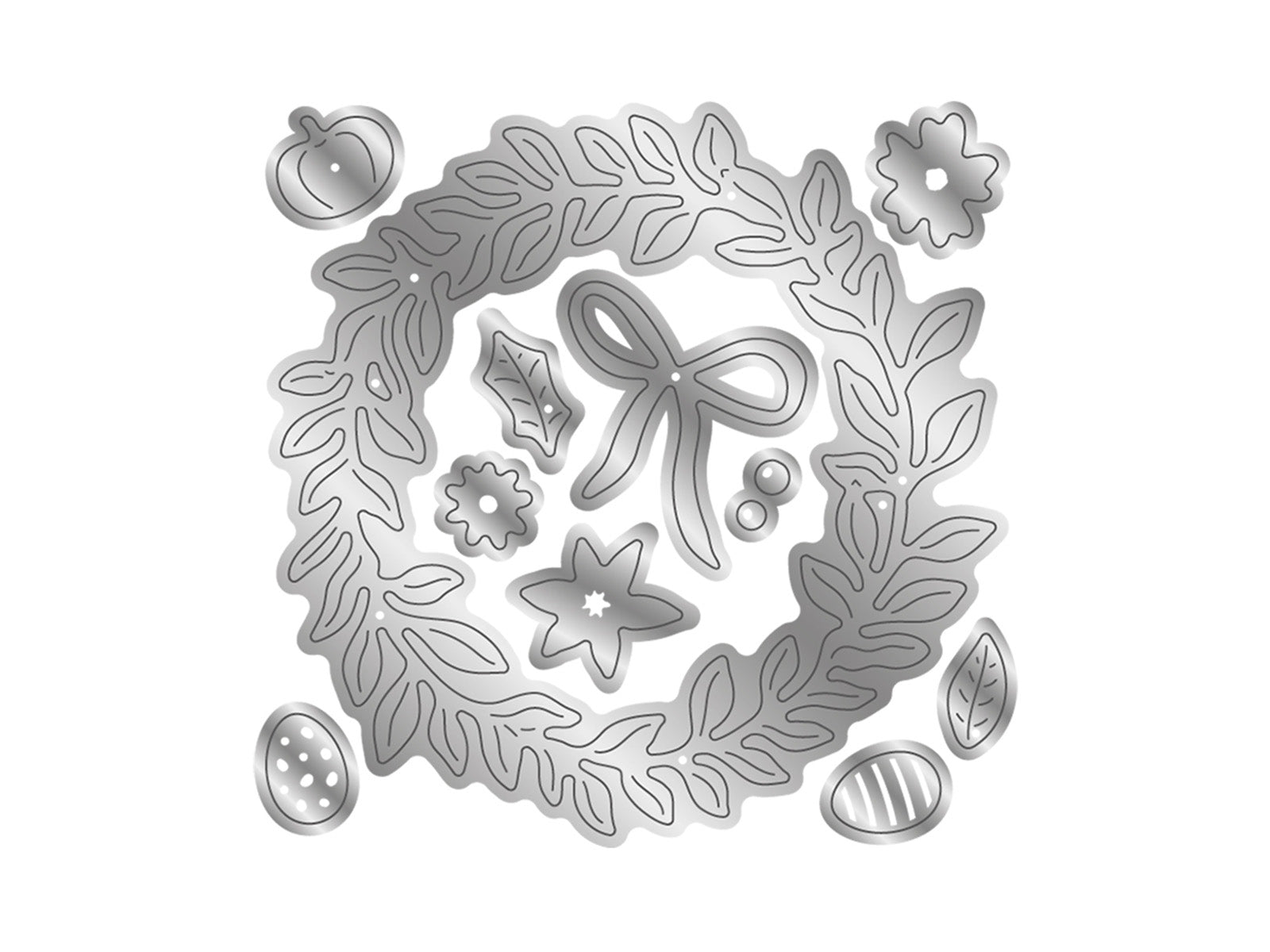 Floral Wreath Mini Metal Die Set