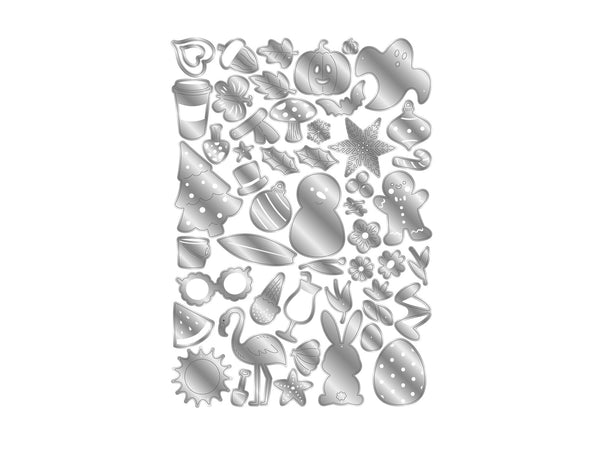 Seasonal Medley Mini Metal Die Set