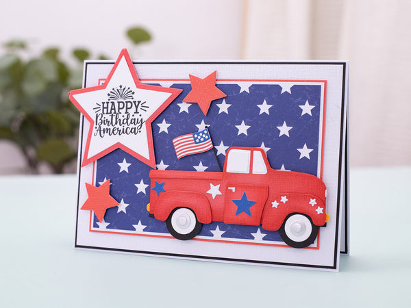 Stars & Stripes - Pickup Truck Metal Die Set