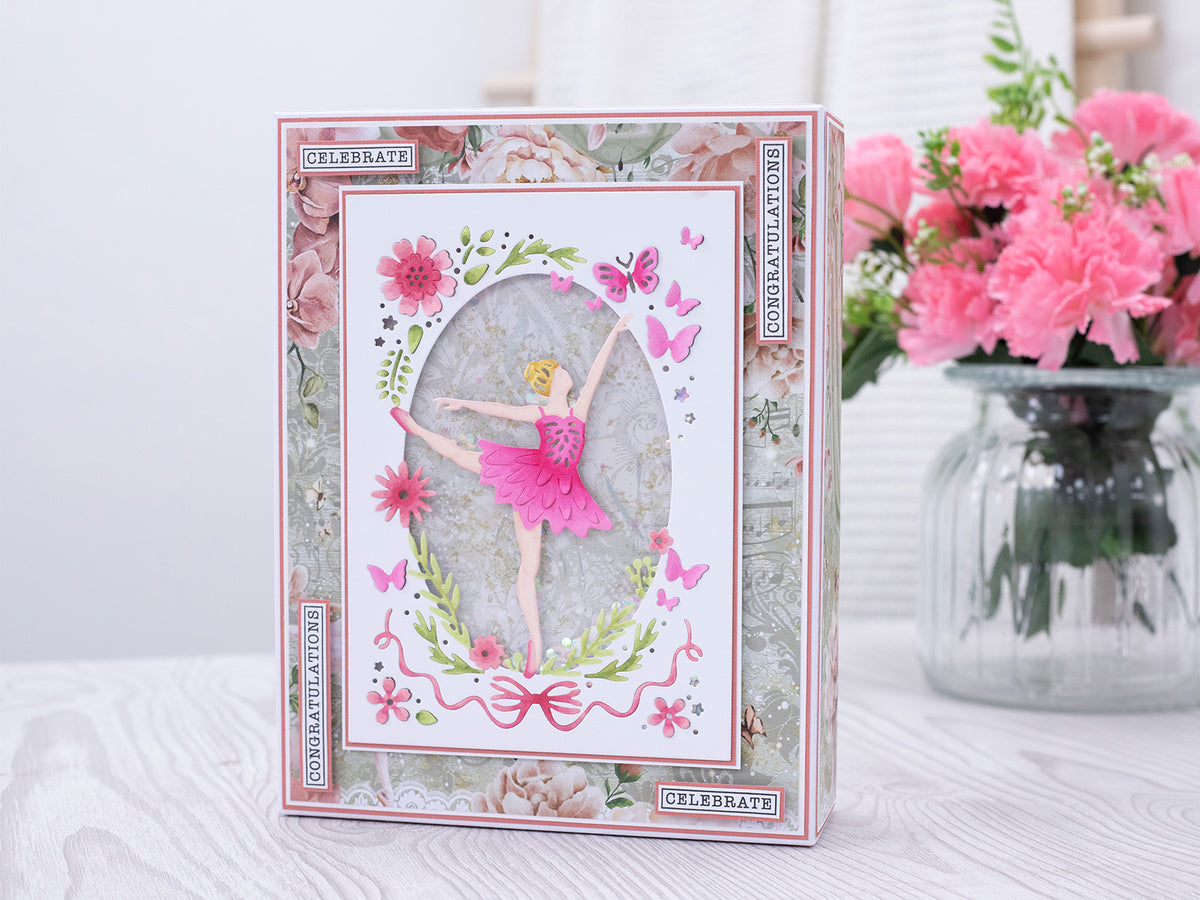 Dancing Ballerina Create-a-Card Metal Die