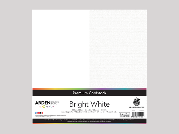 Arden Creative Studio Premium Cardstock Bright White 12