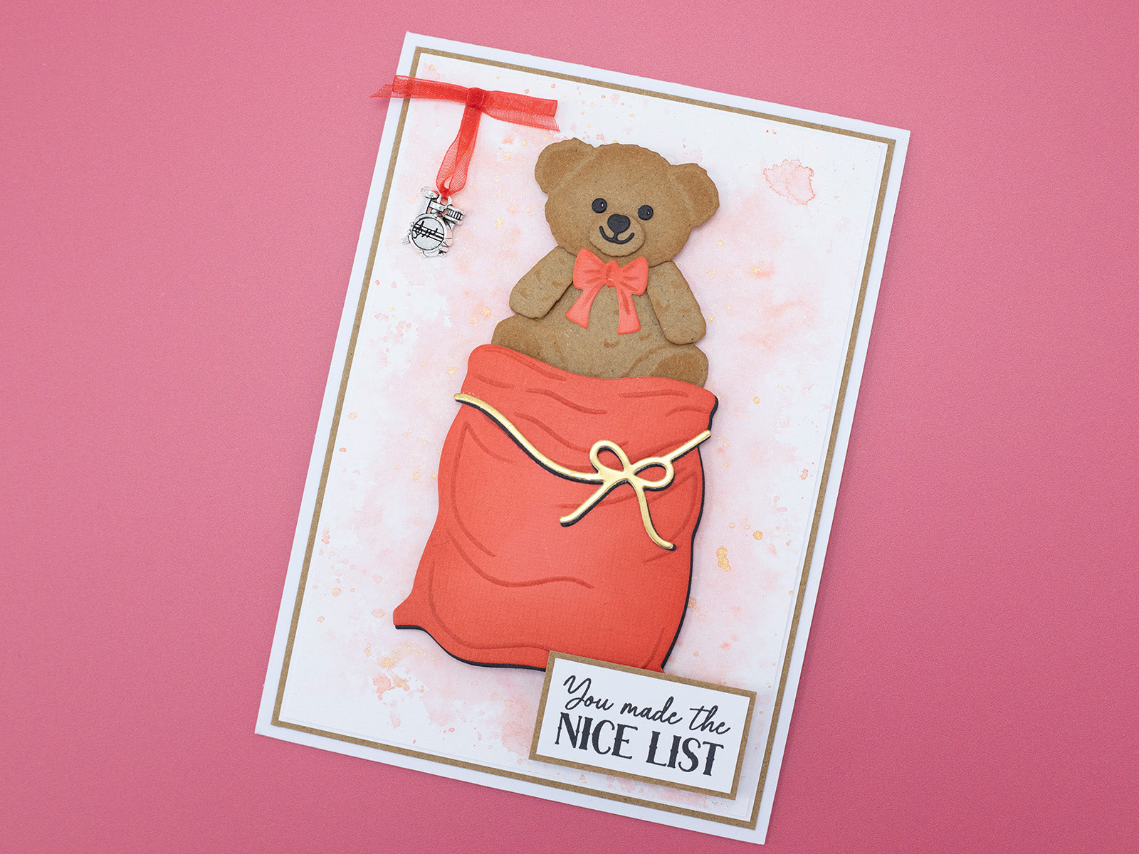 Dressed Up Teddy Bear Metal Die & 2D Embossing Folder Set