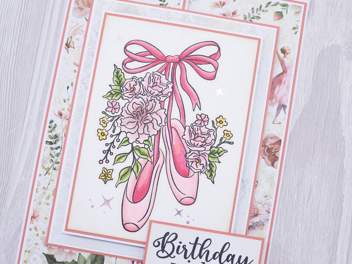 Floral Pointe Shoes Stamp Set