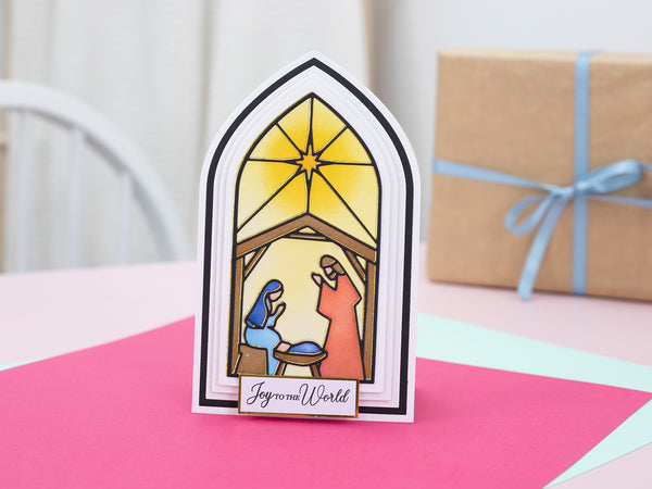 Nativity Stained Glass Window Metal Die Set