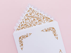 Sara Signature Antique Lace - Romantic Envelope Metal Die Set